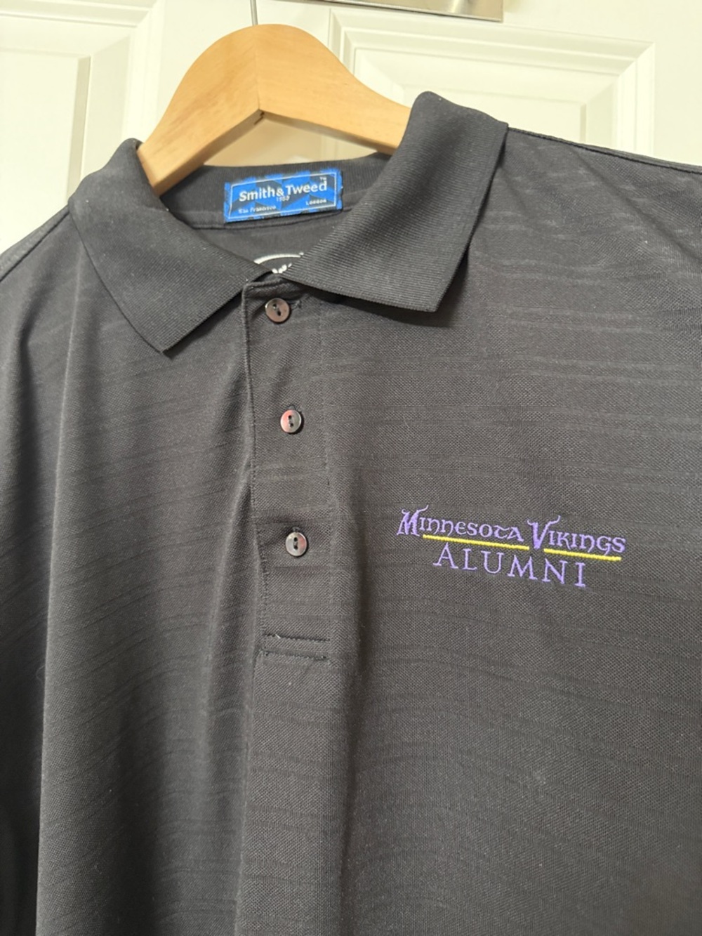 Tommy Bahama Black Polo with Minnesota Vikings Alumni Embroidery NWOT